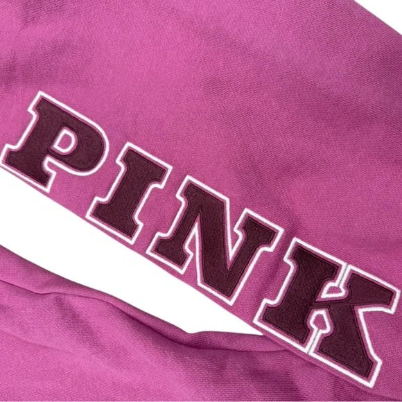 NWT PINK Victoria's Secret Ivy Fleece Campus High Rise Relaxed Sweatpants M XL - Picture 5 of 10